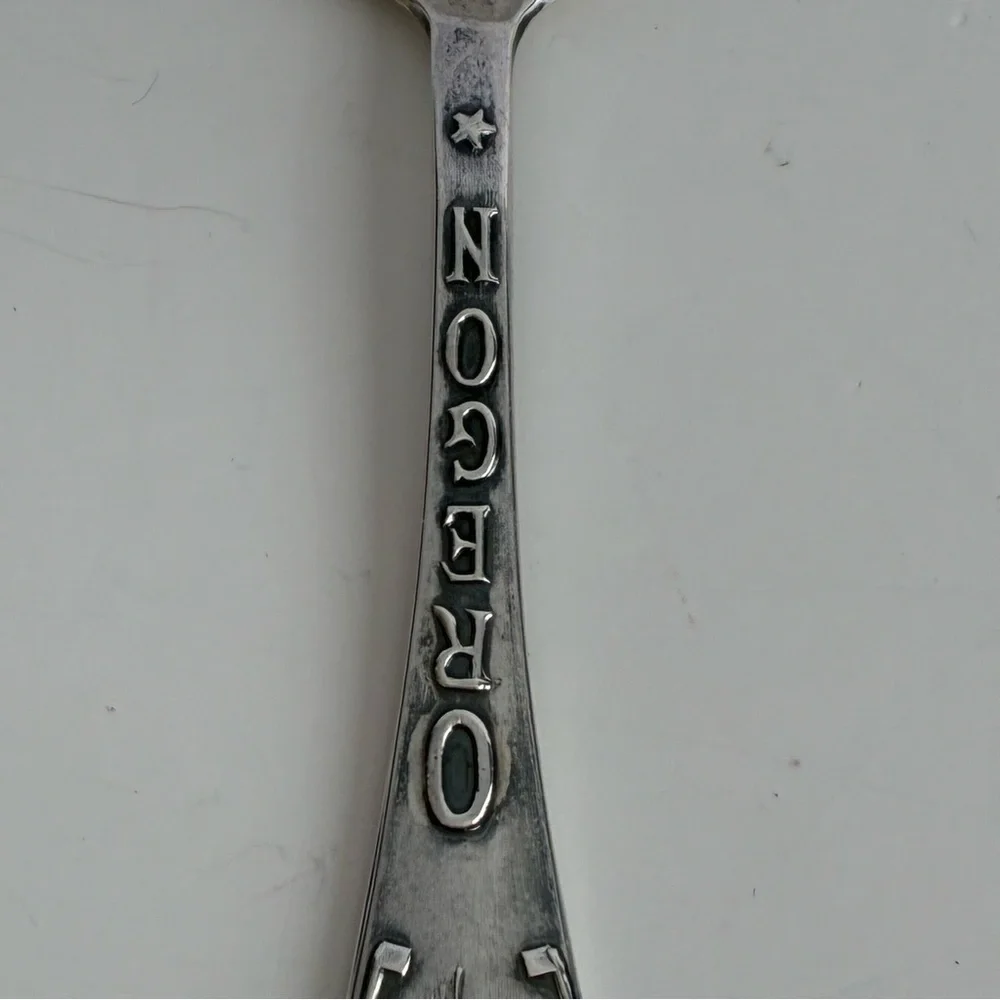 Vintage Oregon State Demitasse Spoon Collectible Souvenir Sterling Silver 10g